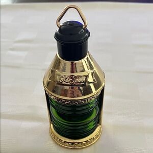 Vintage Old Spice Gold and Green Lantern Bottle
